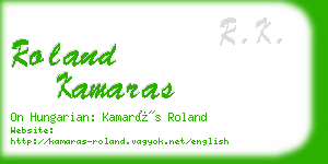 roland kamaras business card